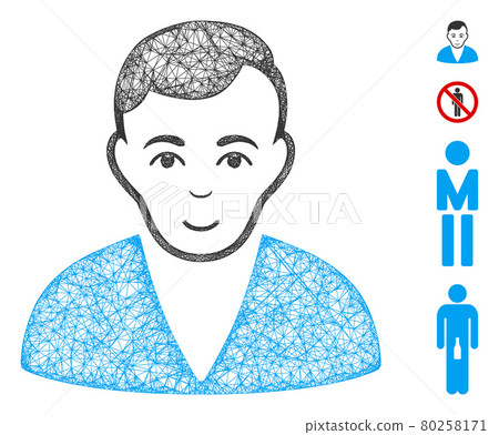 Man Web Vector Mesh Illustration Man Web Vector Mesh Illustration 80258171