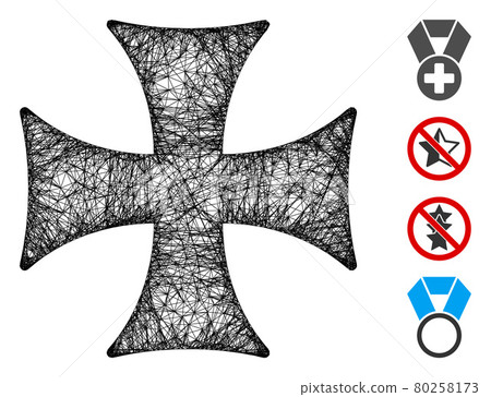 Maltese Cross Web Vector Mesh Illustration Maltese Cross Web Vector Mesh Illustration 80258173