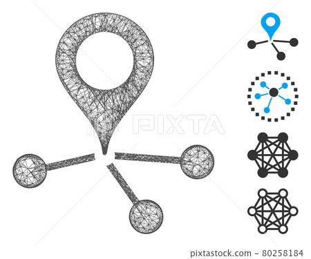Location Links Web Vector Mesh Illustration Location Links Web Vector Mesh Illustration 80258184