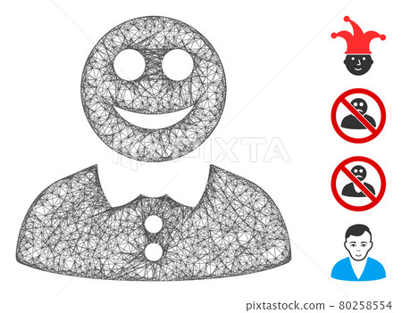 Happy Boy Web Vector Mesh Illustration 80258554