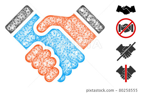 Handshake Web Vector Mesh Illustration Handshake Web Vector Mesh Illustration 80258555
