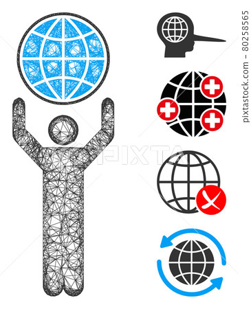 Globalist Web Vector Mesh Illustration Globalist Web Vector Mesh Illustration 80258565