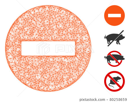 Forbidden Web Vector Mesh Illustration 80258659