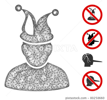 Fool Web Vector Mesh Illustration 80258660