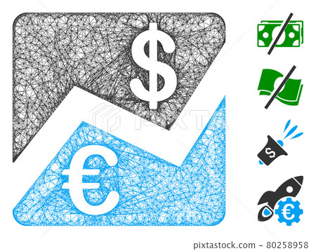 Euro and Dollar Finance Web Vector Mesh Illustration Euro and Dollar Finance Web Vector Mesh Illustration 80258958