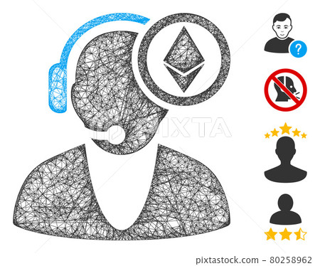Ethereum Operator Web Vector Mesh Illustration 80258962