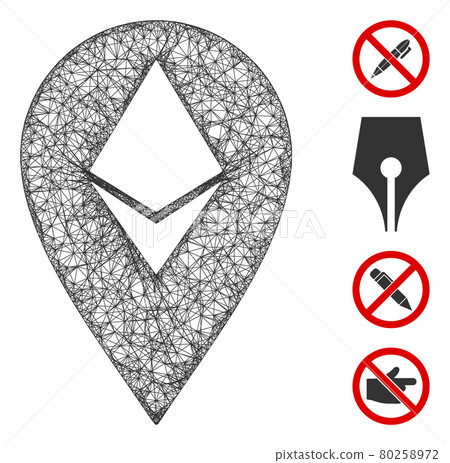 Ethereum Marker Web Vector Mesh Illustration Ethereum Marker Web Vector Mesh Illustration 80258972