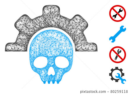 Dead Tools Web Vector Mesh Illustration 80259118