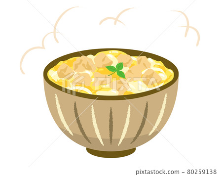 Illustration that imaged a freshly made oyakodon 80259138
