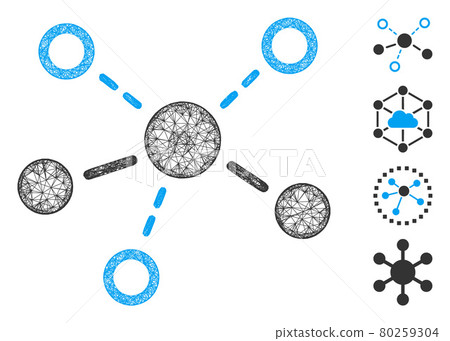 Structure Web Vector Mesh Illustration 80259304
