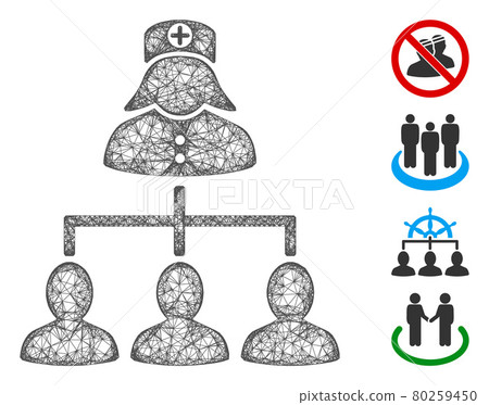 Patients Nurse Hierarchy Web Vector Mesh Illustration Patients Nurse Hierarchy Web Vector Mesh Illustration 80259450