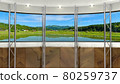 Background material Studio set Paddy field immediately after rice planting 80259737