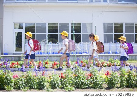 Children carrying school bags Children carrying school bags 80259929