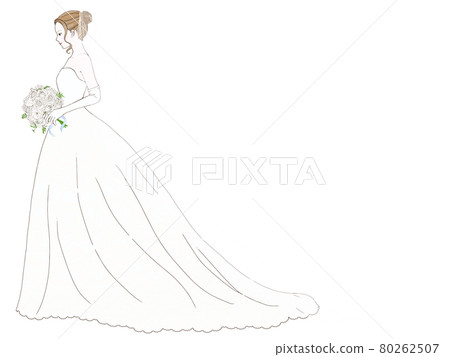 Sideways bride (wedding dress, whole body) Sideways bride (wedding dress, whole body) 80262507