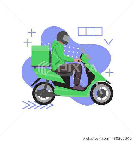 Man courier delivery services on abstract background Man courier delivery services on abstract background 80263346