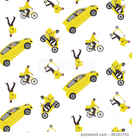 Delivery service or courier service seamless pattern. 80263350