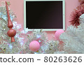 Christmas and New Year Flat Lay Template with tablet 80263626