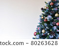 Christmas tree with balls winter holiday background 80263628