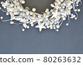 Winter holiday flat lay composition with garland 80263632