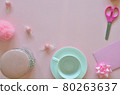 Pink Romantic background, template with text place 80263637