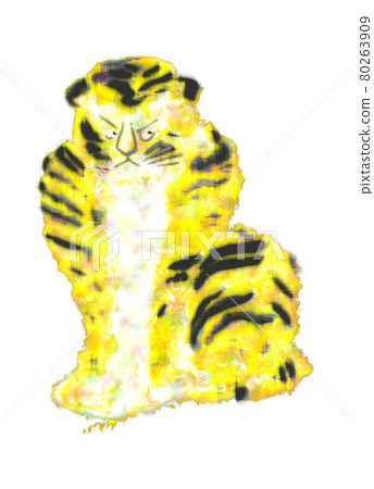 《竹虎圖》緒方浩林（虎）金 80263909