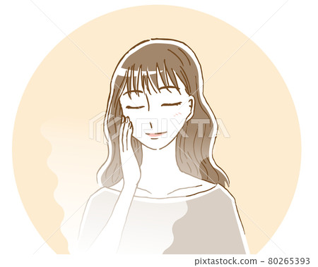 Woman moisturizing with steam 80265393