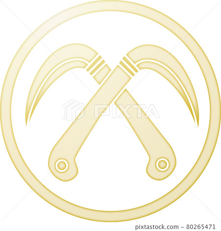 家徽，不像圓形，是鐮刀【金色】 80265471