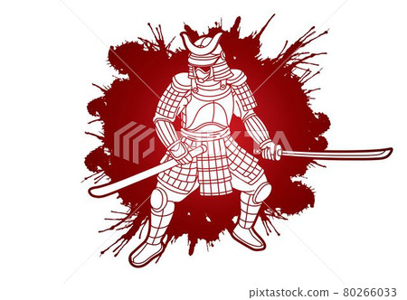 Samurai Warrior or Ronin Japanese Fighter Bushido Action with Armor and Weapon Cartoon Graphic Vector Samurai Warrior or Ronin Japanese Fighter Bushido Action with Armor and Weapon Cartoon Graphic Vector 80266033