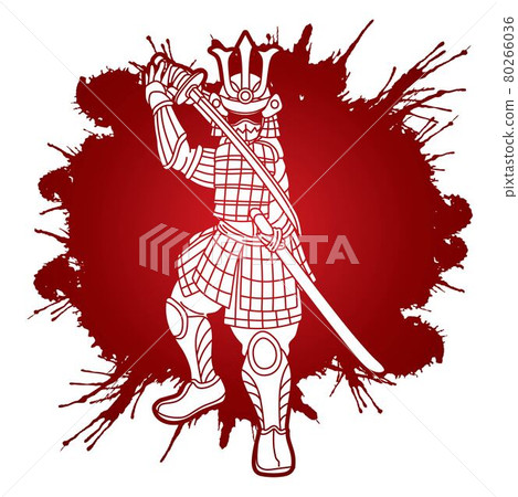 Samurai Warrior or Ronin Japanese Fighter Bushido Action with Armor and Weapon Cartoon Graphic Vector Samurai Warrior or Ronin Japanese Fighter Bushido Action with Armor and Weapon Cartoon Graphic Vector 80266036