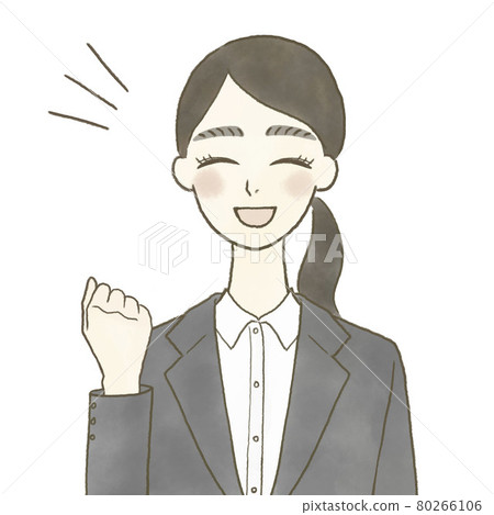 Female job hunting student who guts pose 80266106