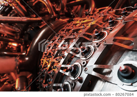 Parts of the operational gas turbine engine of a jet aircraft Parts of the operational gas turbine engine of a jet aircraft 80267084
