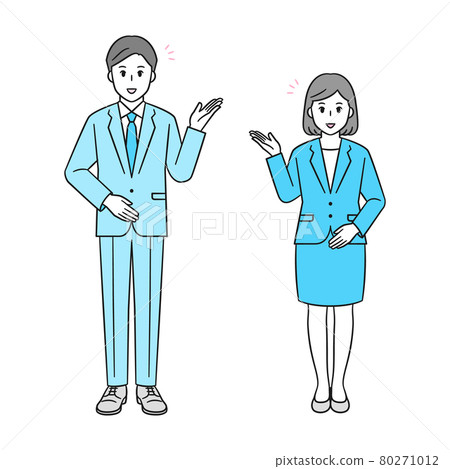 Businessmen and businesswomen who provide guidance and explanations 80271012