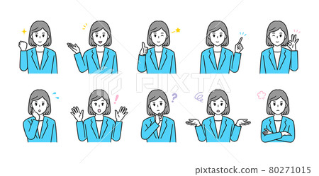 女商人面部表情/姿勢集 80271015