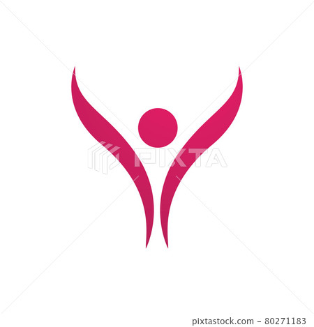 Human character logo sign Human character logo sign 80271183