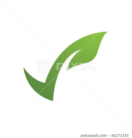 green  leaf initial V letter logo 80271185