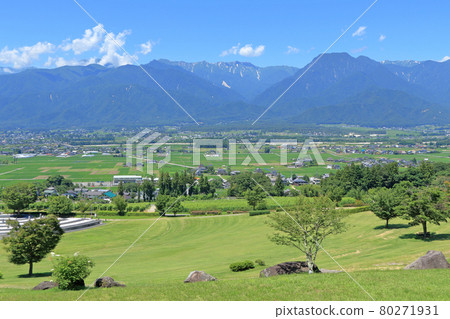 夏日安曇野與北阿爾卑斯山 夏日安曇野與北阿爾卑斯山 80271931