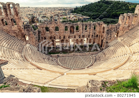 ntique open air theatre in Acropolis, Greece. ntique open air theatre in Acropolis, Greece. 80271945