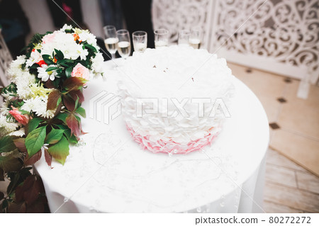 Delicious sweets on wedding candy buffet with desserts, cupcakes Delicious sweets on wedding candy buffet with desserts, cupcakes 80272272