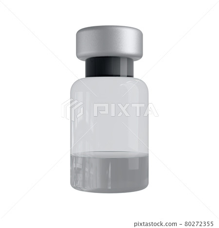 coronavirus vaccine. sars-cov-2 COVID-19. Ampoule with liquid. 3D 80272355
