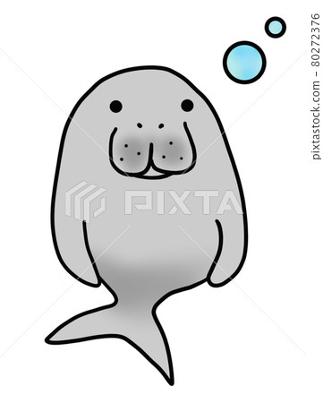 從正面看儒艮的插圖 80272376