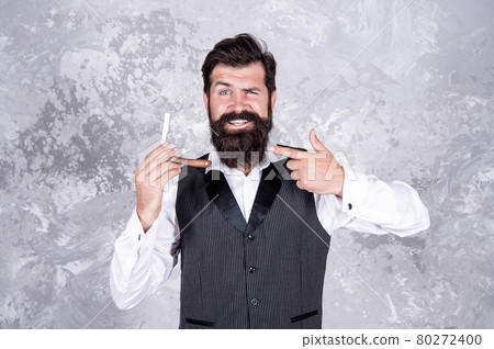 brutal mature man with beard and moustache. bearded hipster guy ready for new hairstyle. brutal mature man with beard and moustache. bearded hipster guy ready for new hairstyle. 80272400