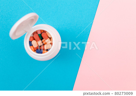 Pharmaceutical Industry and Medicinal Products - Different Colored Pills 80273009