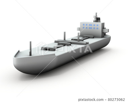 Tanker miniature. A symbol of the energy industry. White background. 3D rendering. 80273062