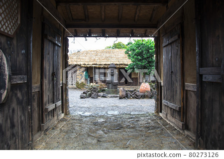 Jeju Island, Korea, January. 7, 2020:Jeju Folk Village Museum 80273126