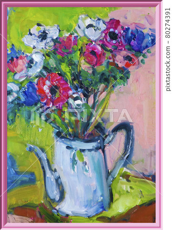 帶小夏花油畫框 80274391