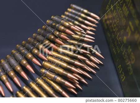 Metal non-separable belt for range training on a black background Metal non-separable belt for range training on a black background 80275660