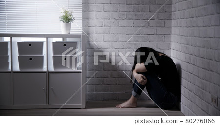 Asian woman feel depressed Asian woman feel depressed 80276066