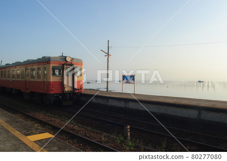 Shimabara Railway Omisaki Station Morning 80277080