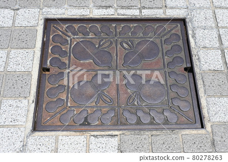 Nagahama City Sensei Gourd Manhole Cover 80278263