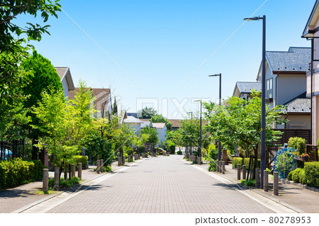 安靜的居住區,無電線的城鎮 安靜的居住區,無電線的城鎮 80278953